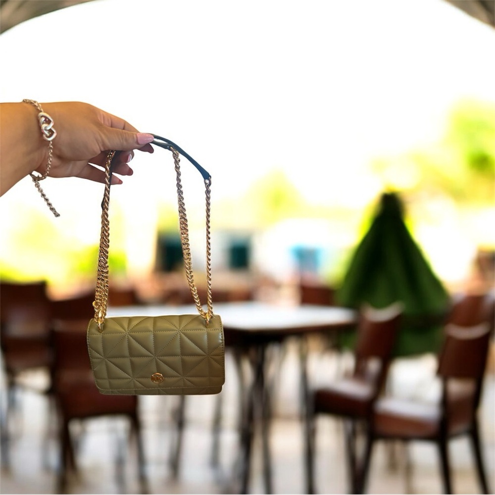 Michael Kors Olive Green Quilted Shoulder Bag - Picture 7 of 7